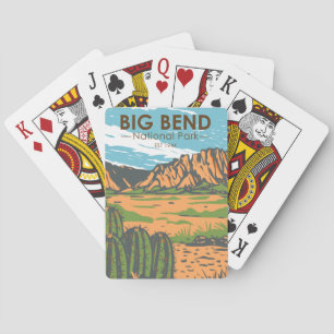 Jeu De Cartes Parc national Big Bend Chihuahuan Désert Vintage