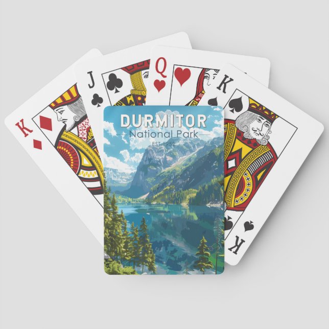 Jeu De Cartes Parc national de Durmitor Monténégro Art de voyage (dos)