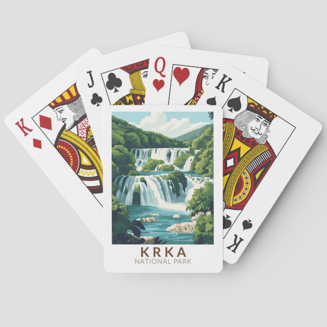Jeu De Cartes Parc national de Krka Croatie Illustration Art de  (dos)