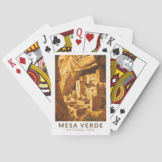 Jeu De Cartes Parc national de Mesa Verde Cliff Palace Travel Ar (dos)