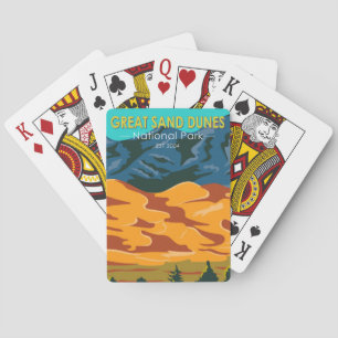 Jeu De Cartes Parc national des Great Sand Dunes Colorado Vintag