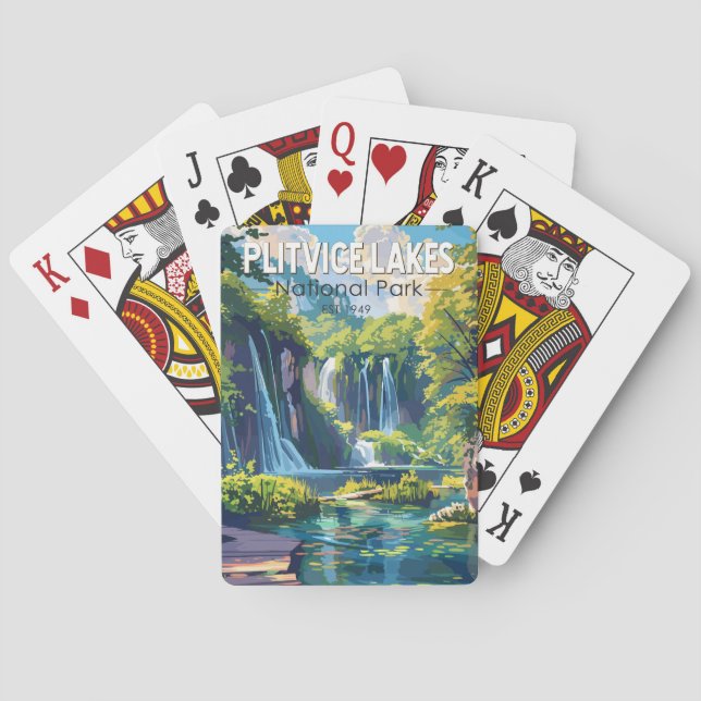 Jeu De Cartes Parc national des lacs Plitvice Croatie Art de voy (dos)
