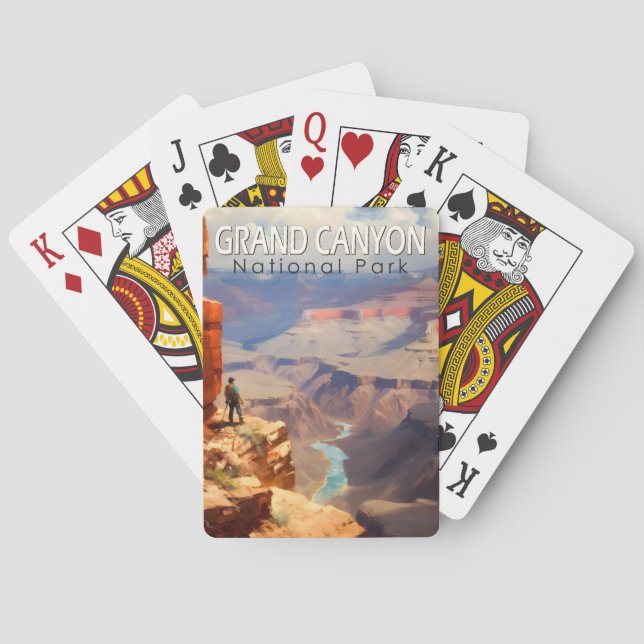 Jeu De Cartes Parc national du Grand Canyon Peinture à l'huile A (dos)