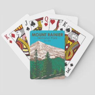 Jeu De Cartes Parc national du Mont Rainier Washington Vintage