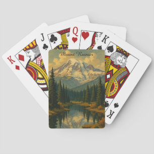 Jeu De Cartes Parc national du Mont-vintage Rainier Art rétro