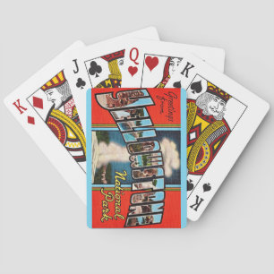 Jeu De Cartes Parc national Retro Yellowstone Jouer des cartes