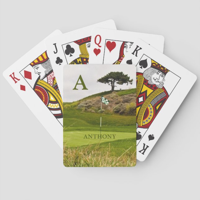 Jeu De Cartes Parcours de golf Green Golfer Photographie ou votr (dos)