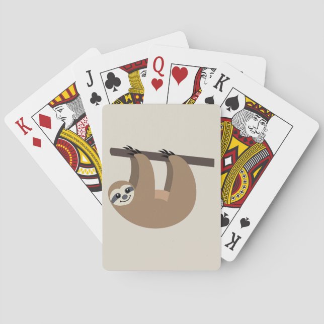 Jeu De Cartes Paresse mignonne de bande dessinée (dos)