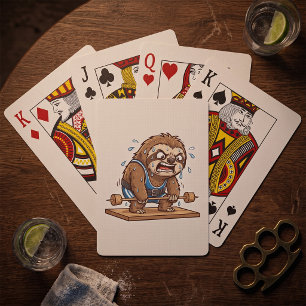 Jeu De Cartes Paresseux drôle haltérophile gym sports