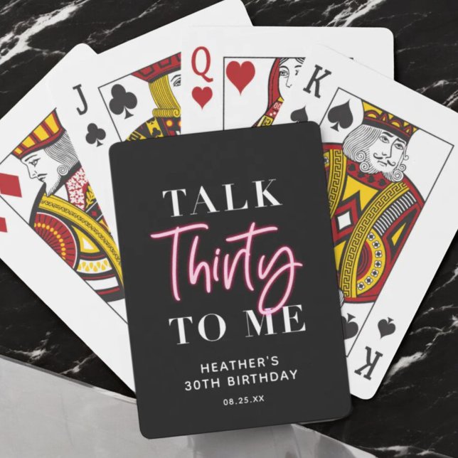 Jeu De Cartes Parlez 30 à moi 30e fête d'anniversaire Faveurs (Créateur téléchargé)
