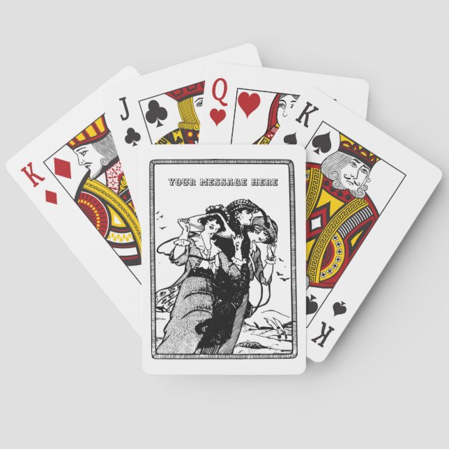 Jeu De Cartes Parrainage de polyamorèse rétro personnalisé (dos)