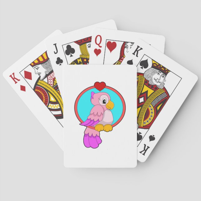 Jeu De Cartes Parrot au coeur (dos)