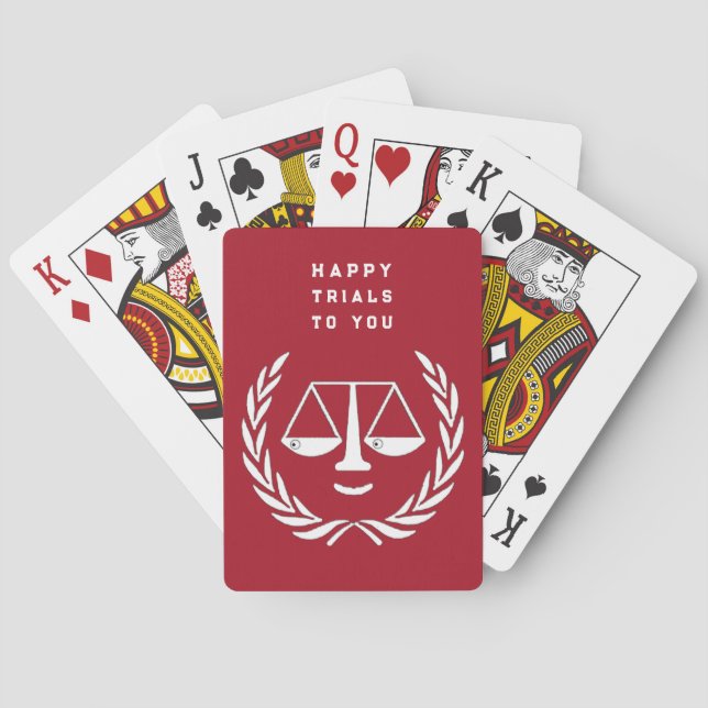 Jeu De Cartes Parti de la fin d'études de droit de l'avocat (dos)