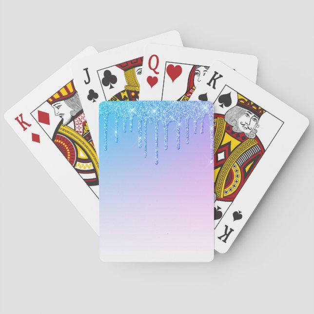 Jeu De Cartes Parties scintillant bleue Ombré Glam Sparkle (dos)