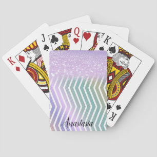 Jeu De Cartes Parties scintillant cool tendance violet