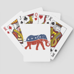 Jeu De Cartes parties scintillant de l'éléphant républicain