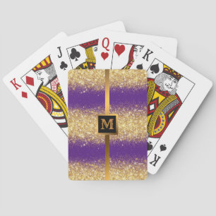 Jeu De Cartes Parties scintillant de luxe violet or