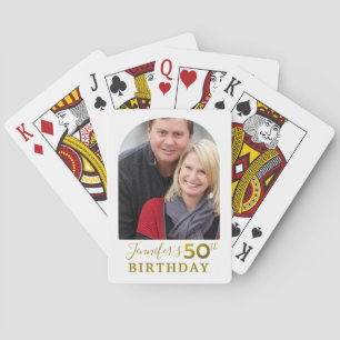 Jeu De Cartes Parties scintillant d'or 50e anniversaire de la fê