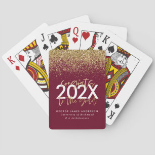 Jeu De Cartes parties scintillant d'or bourguignonne graduation