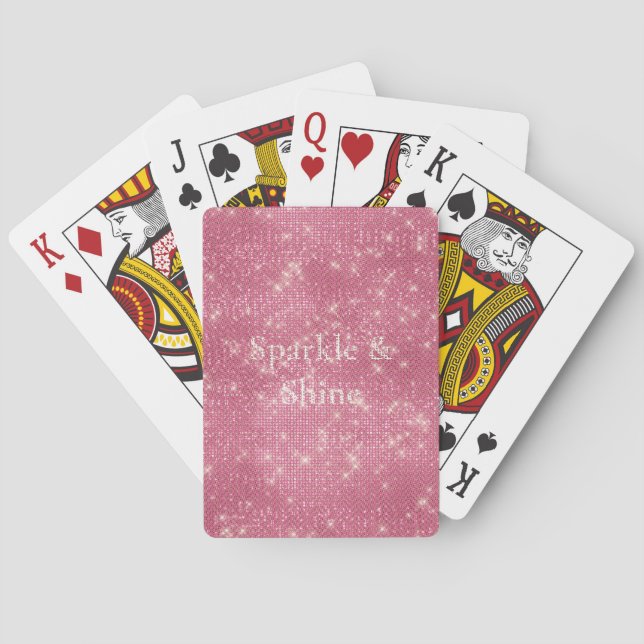 Jeu De Cartes Parties scintillant Fille rose étincelante (dos)
