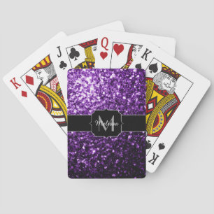 Jeu De Cartes Parties scintillant foncé violet faux brillant sci