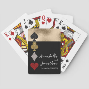 Jeu De Cartes Parties scintillant Gold & Black Las Vegas Casino 