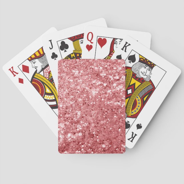 Jeu De Cartes Parties scintillant rose brillant (dos)