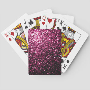 Jeu De Cartes Parties scintillant rose foncé brillant