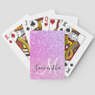 Jeu De Cartes Parties scintillant rose moderne étincelle un nom 