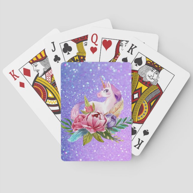 Jeu De Cartes Parties scintillant Unicorn (dos)