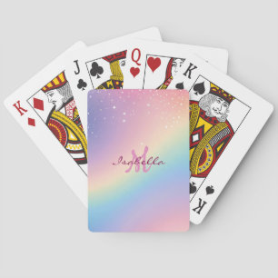 Jeu De Cartes Parties scintillant Unicorne arc-en-ciel