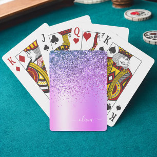 Jeu De Cartes Parties scintillant violet étincelle Glam métal No