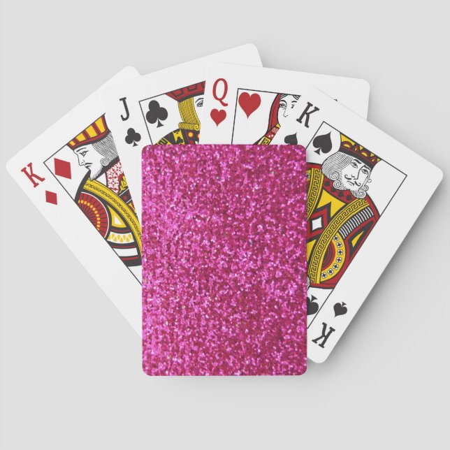 Jeu De Cartes Parties scintillantes de roses indien de Faux (dos)