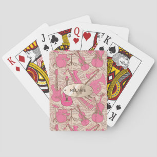 Jeu De Cartes Partition et instruments de musique rose/ivoire ID