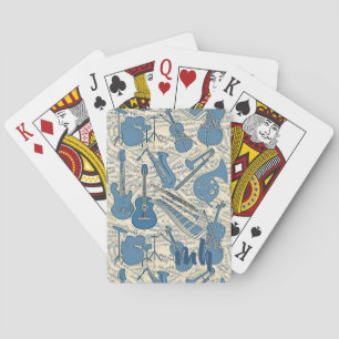 Jeu De Cartes Partition Musique et instruments Blue/Ivory ID481