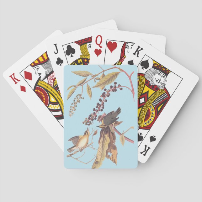 Jeu De Cartes Paruline audubon, oiseau-chanteur de Worm-Eating (dos)