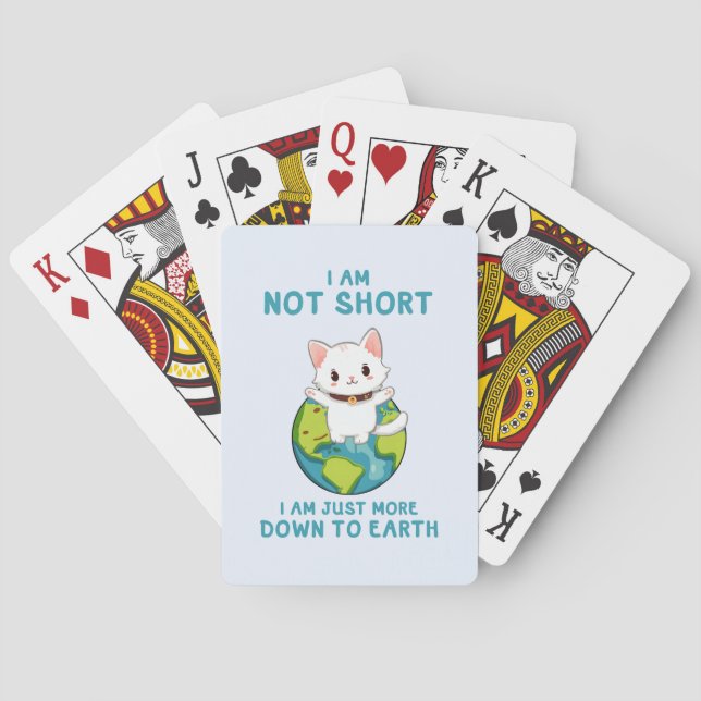 Jeu De Cartes Pas court, juste vers la terre - Humour de chat (dos)
