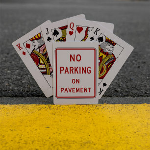 Jeu De Cartes Pas de stationnement sur le panneau d'avertissemen