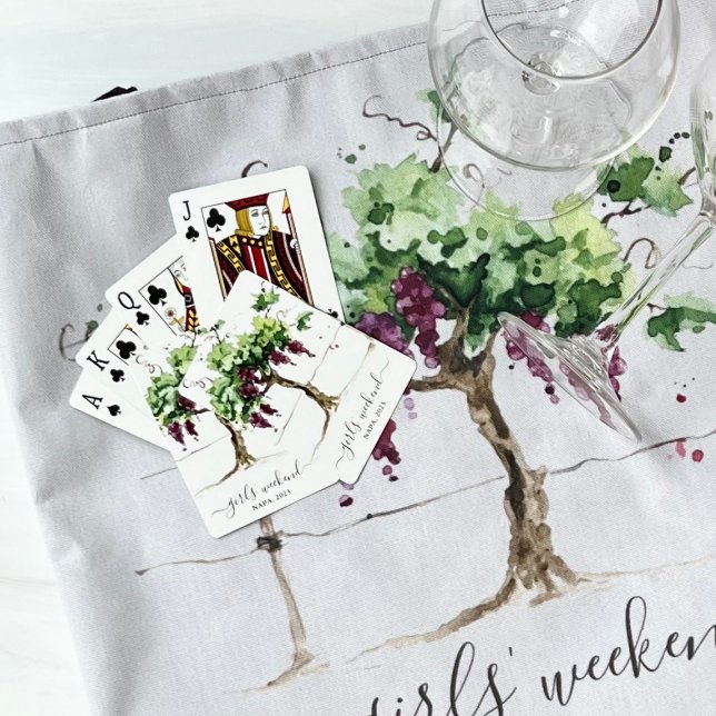 Jeu De Cartes Paso Robles Vineyard Winery Girls’ Weekend (Créateur téléchargé)