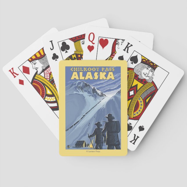Jeu De Cartes Passage de Chilkoot, mineurs d'or de l'Alaska (dos)