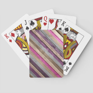 Jeu De Cartes Pastel Coloré sur Bois #3