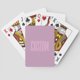 Jeu De Cartes Pastel Purple & Pink clair   Texte modifiable mode