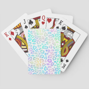 Jeu De Cartes Pastel Rainbow Leopard Motif