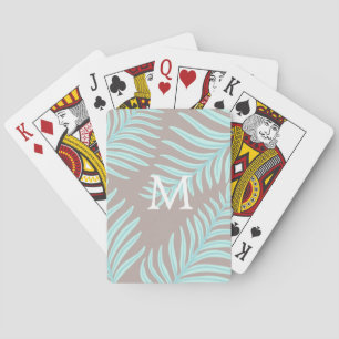 Jeu De Cartes Pastel tropical Cartes de lecture Monogramme