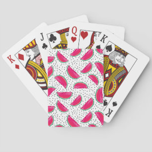 Jeu De Cartes Pastèque au néon sur le motif de graines
