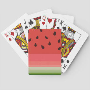 Jeu De Cartes Pastèque Ripe Juicy Délicieux Avec Conception De G