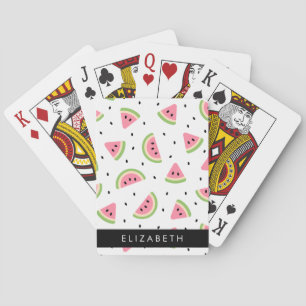 Jeu De Cartes Pastèque Rose, Pâtes De Pâques, Votre Nom