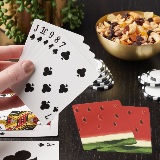 Jeu De Cartes Pastèque Rouge Lumineuse Pâque Jouer aux Cartes (In Situ)