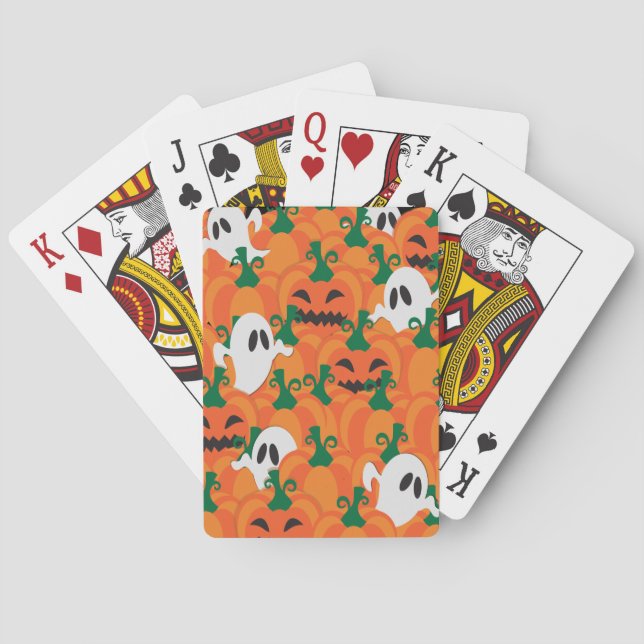Jeu De Cartes Patch Citrouille Haunted Halloween Ghosts (dos)