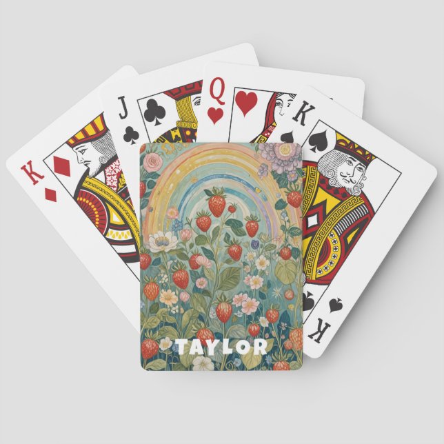 Jeu De Cartes Patch de fraise lunaire (dos)